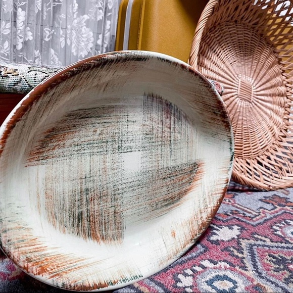 Rustic Style Multi-Colored Oval Plate - Picture 3 of 3
